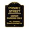 Signmission Private Street Owner Parking All Others Towed Promptly Heavy-Gauge Alum, 18" x 24", BG-1824-23239 A-DES-BG-1824-23239 - alternate 1